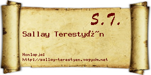 Sallay Terestyén névjegykártya